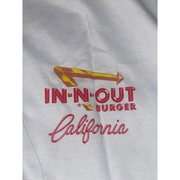 In-N-Out Burger T-Shirt 2001‎ California Car B. Hall White Mens 2XL New W/O Tags - Picture 6 of 7